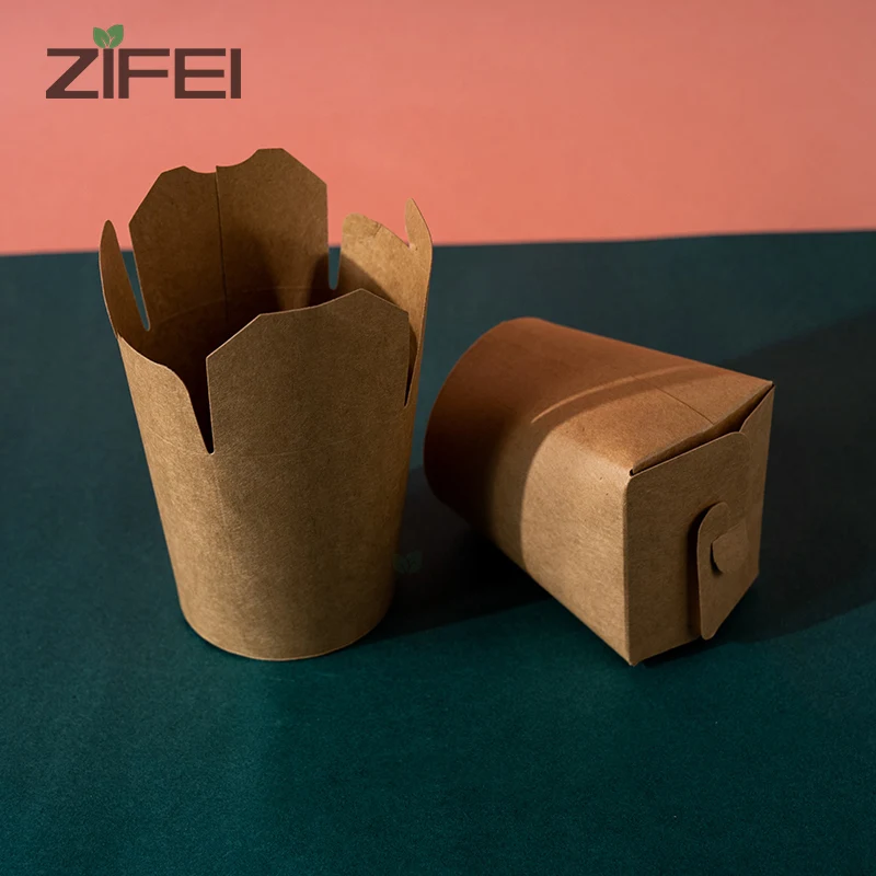 Customized Printing Recycle Biodegradable Food Grade Disposable Take Away  Packaging Noodle Box