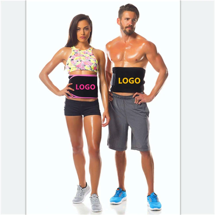 Low MOQ Custom Logo Fitness Sauna Sweat Belt Neoprene Waist Trimmer Neoprene Waist Trainer Slimming Belt