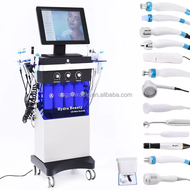 14 In 1 Hydro Microdermabrasion Oxygen Jet Aqua Facials Skin Care Cleaning Hydra Dermabrasion Hydrofacial Machine