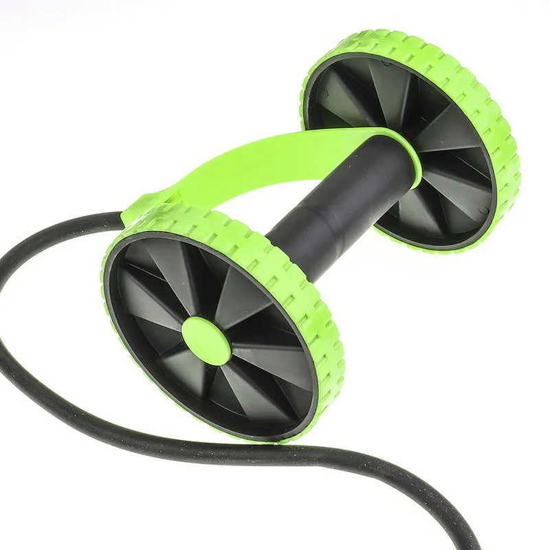 Multi-function Pull Rope Plastic Waist Expander Spring Exerciser Rally Rope Abdominal Wheel Muscle Training Wheel