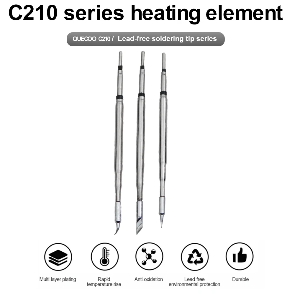 JBC-C210 Series Integrated Soldering Iron Tips and Heating Core Efficient Heat Conduction Temperature Recovery for T210/T26