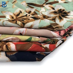 High twist 75D low price woven pleating soft hand feeling korean chiffon fabric for dress