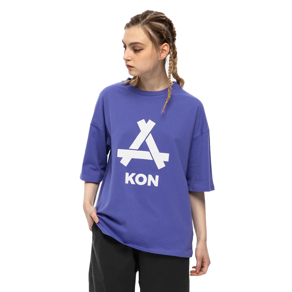 Custom Men`s streetwear sports purple cotton screen printing