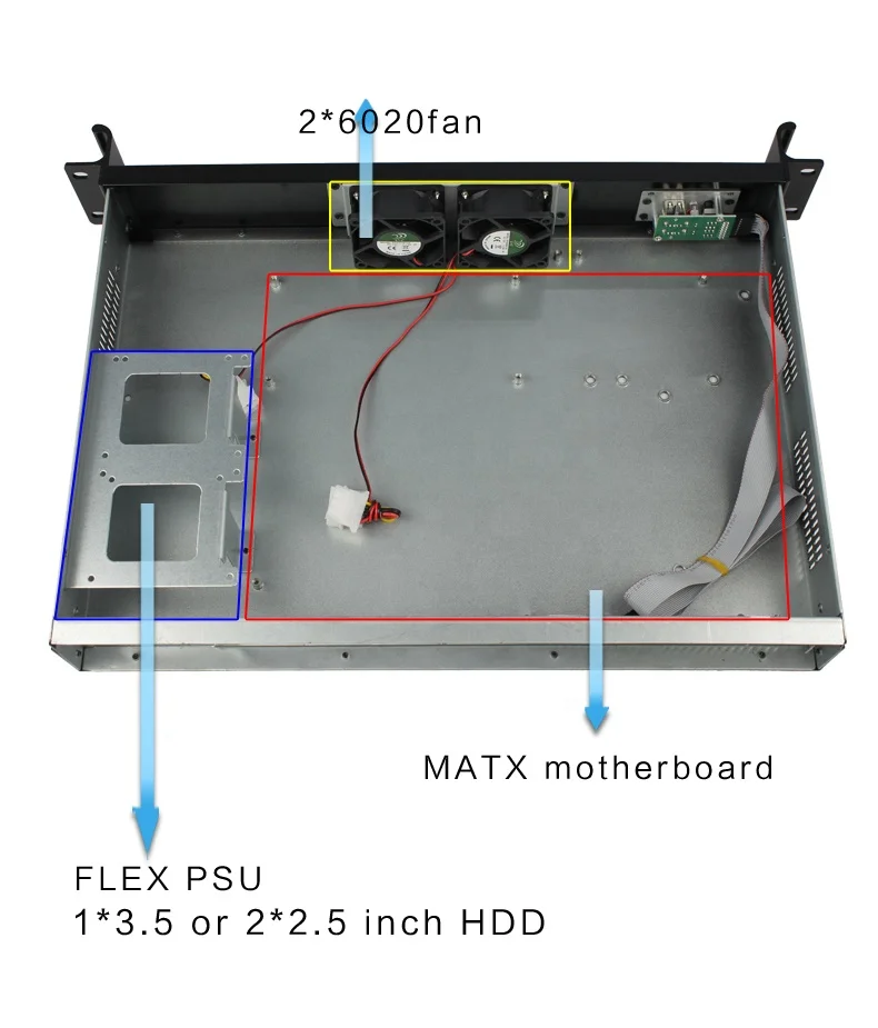 Custom 19 Inch 1U 2U Aluminum Server Chassis Enclosure Amplifier Chassis Case Product Fabrication