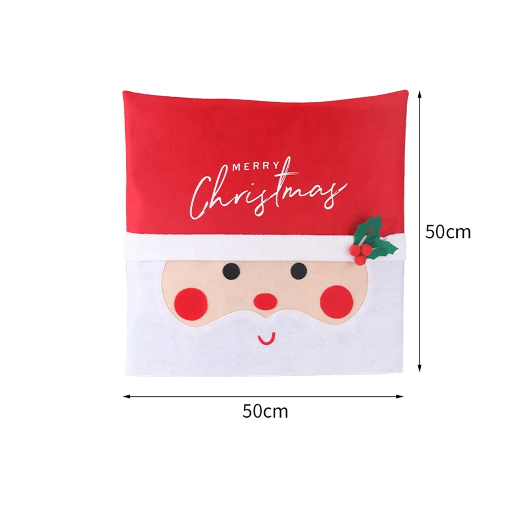 Merry Christmas Chair Cover Luminous LED Light Chair Back Cover Xmas Christmas Decorations For Home