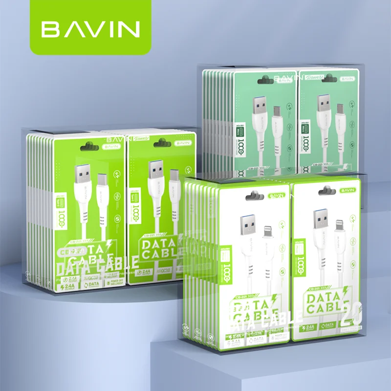 TOP bauin CB221 зарядный кабель для передачи данных 2.4A Быстрая зарядка TPE круглый Micro iPhone