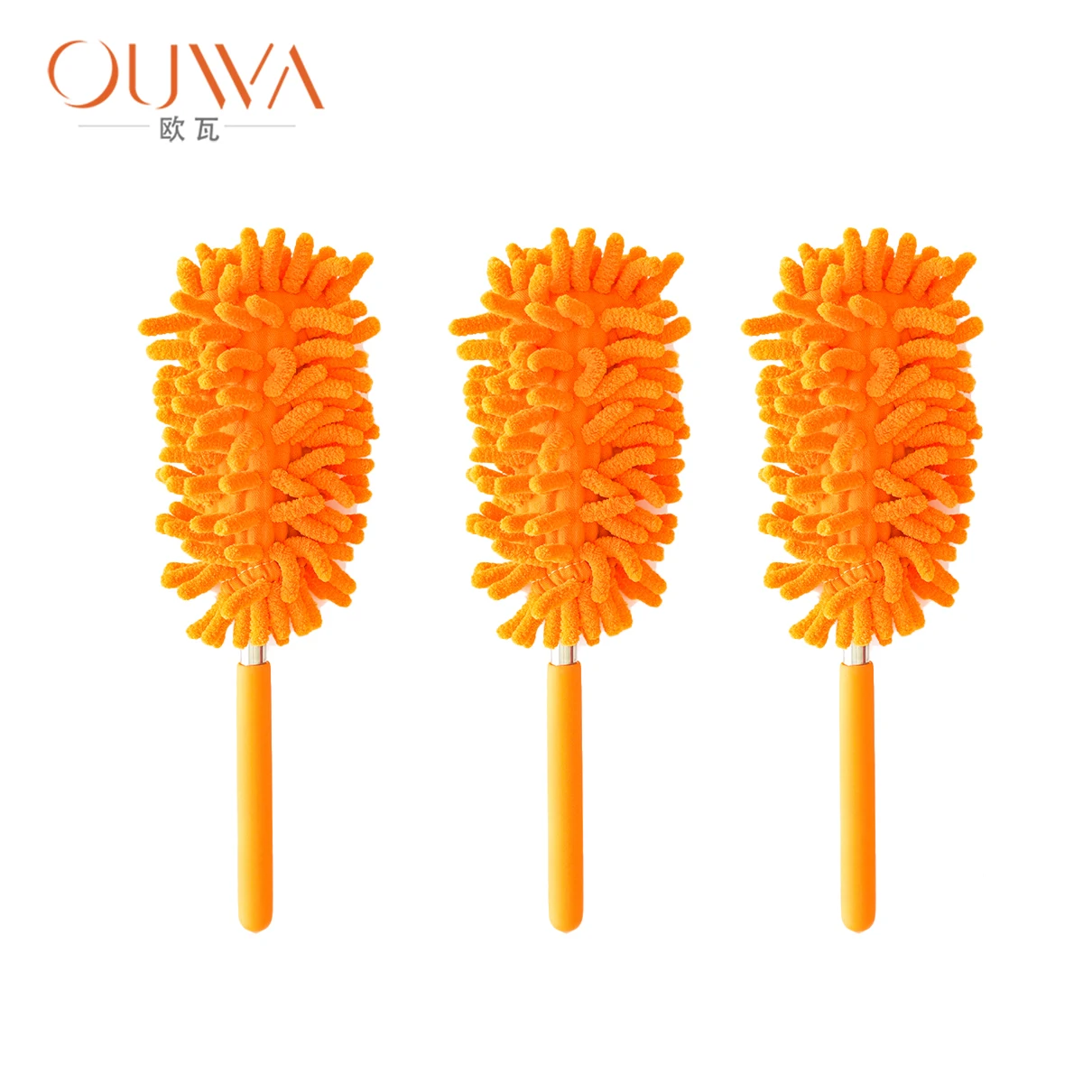 
Top selling stainless steel extendable long washable aluminum handle microfiber duster 