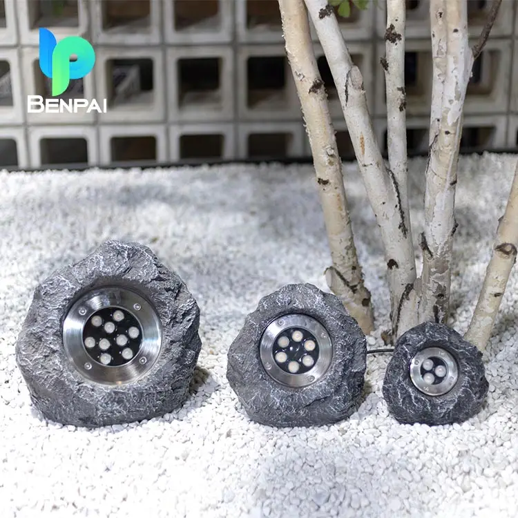 Benpai Manufacture  DC24V 12W Outdoor Waterproof Garden Decorative Spotlight Simulation Stone Lamp
