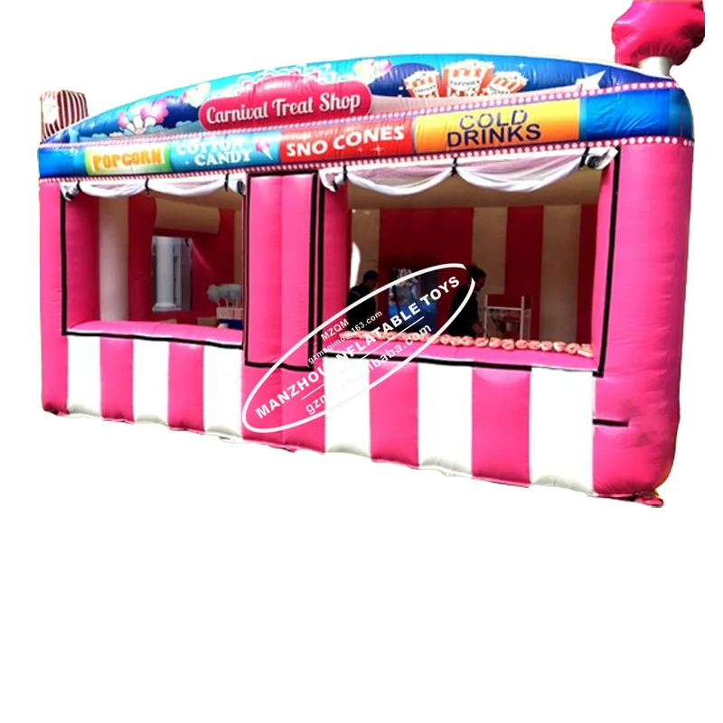 Inflatable Concession Stand Portable Carnival Treat Shop Tent Stand Booth Candy Popcorn Store For advertise