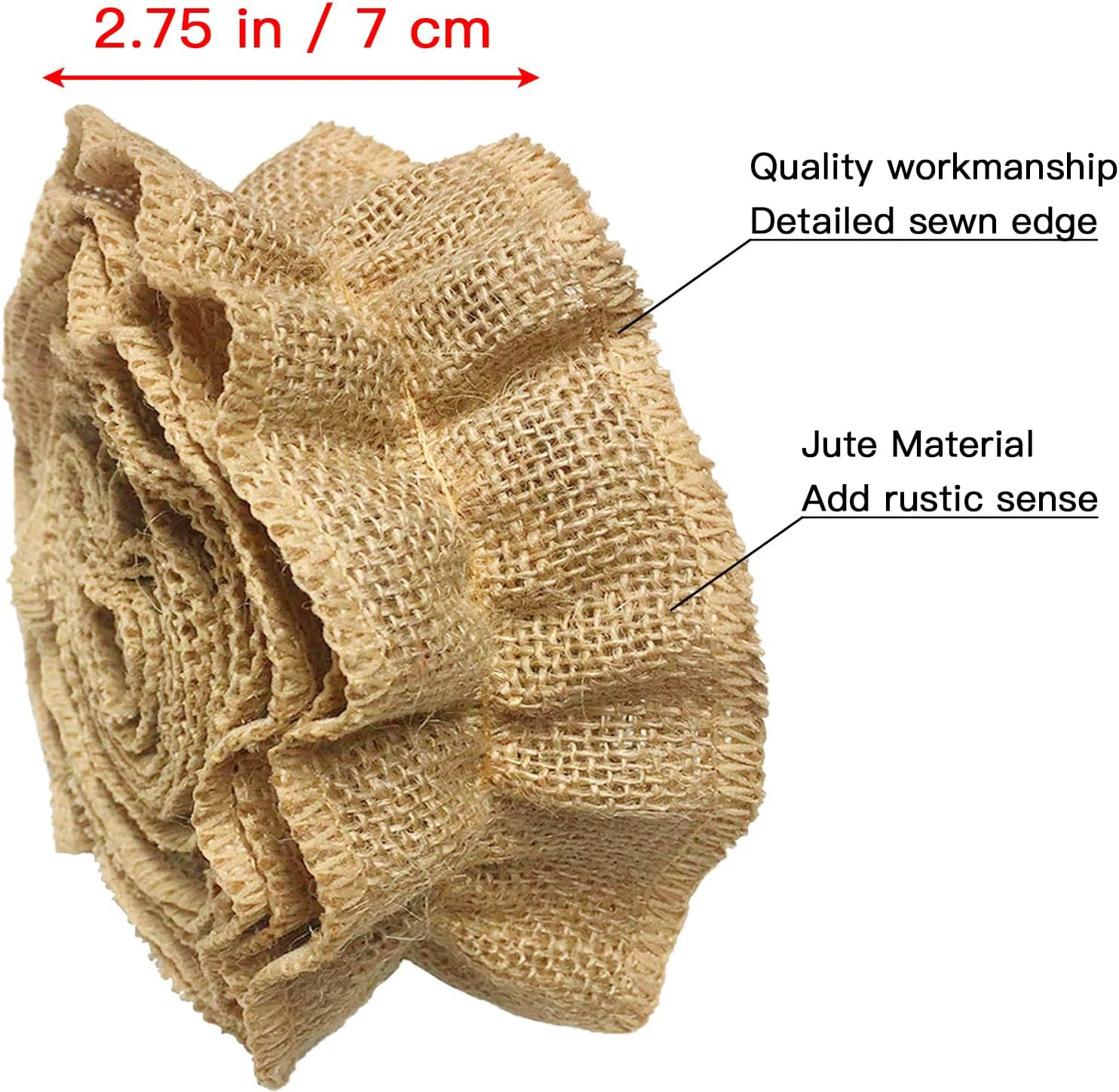 Burlap Christmas Tree Ribbon Garland Jute Ribbon for Home Decor