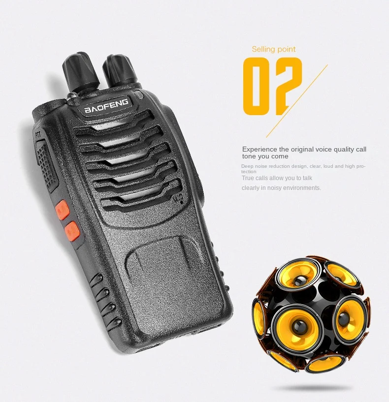 Baofeng BF-888s plus Radios Walkie-talkie Long Ran 2 Watts UHF Intercom Transceiver Radio feng bao