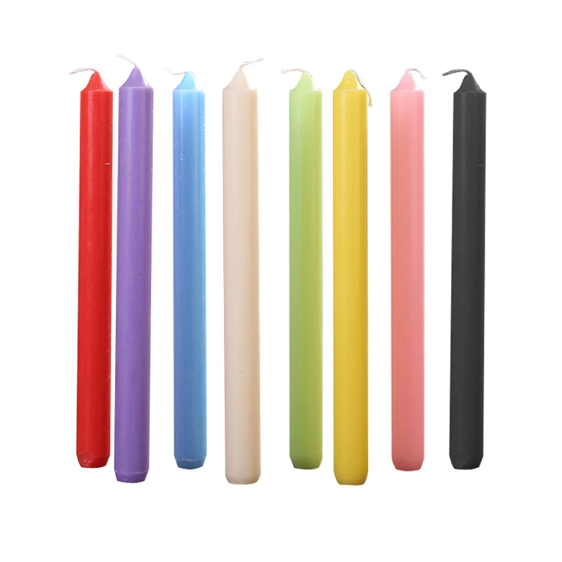 Wholesale Cheap Price Classic Stick Color Candles For Room, Household Romantic Candlelight Cheap Handmade Candlesticks For Home