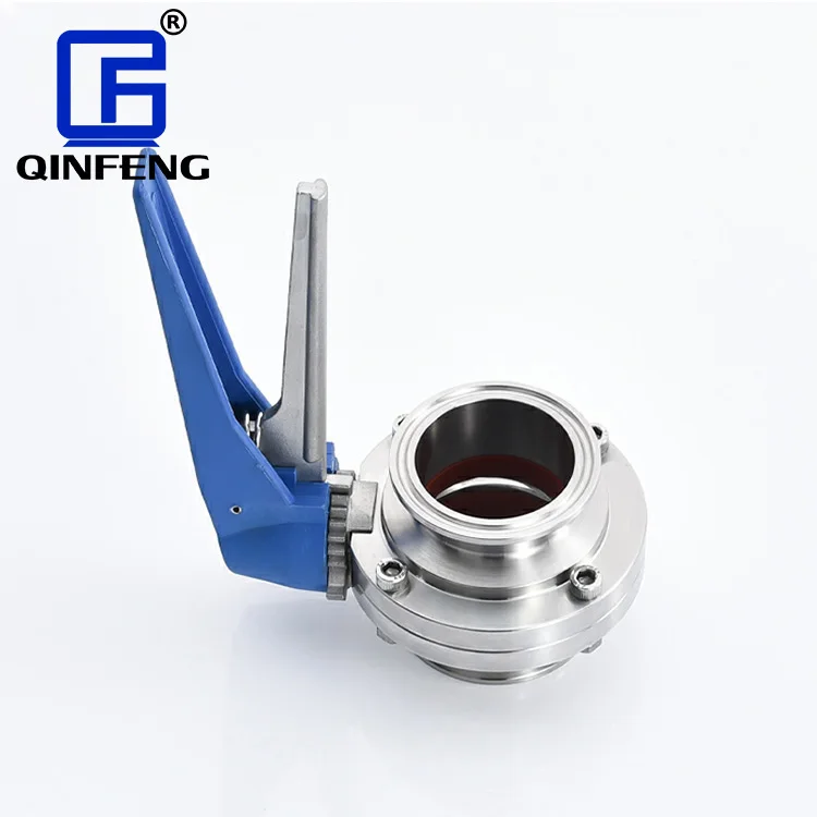 QINFENG гидравлический регулятор вафельного типа управление клапаном санитарный SS316L SS304 1 5 дюйма TC зажим