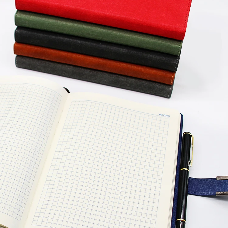 YALONG 2023 Custom New Design A5 Leather Note Book Set Dairy Note Book For Students Office Workers