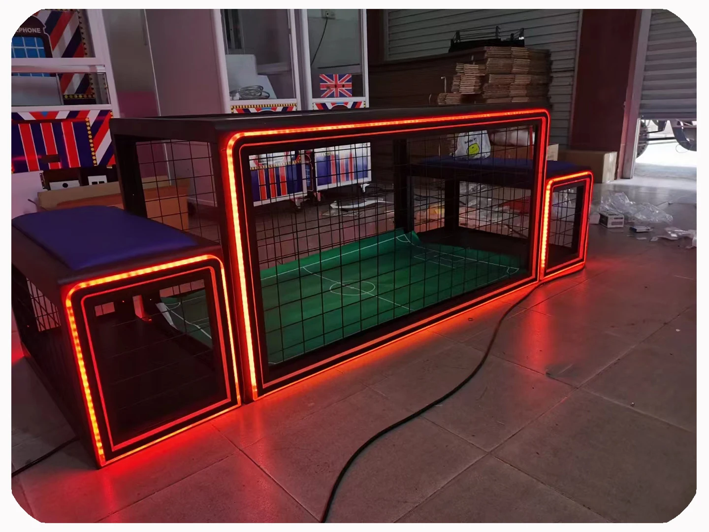 Indoor hot selling new portable 2 person under table football game football table equipment