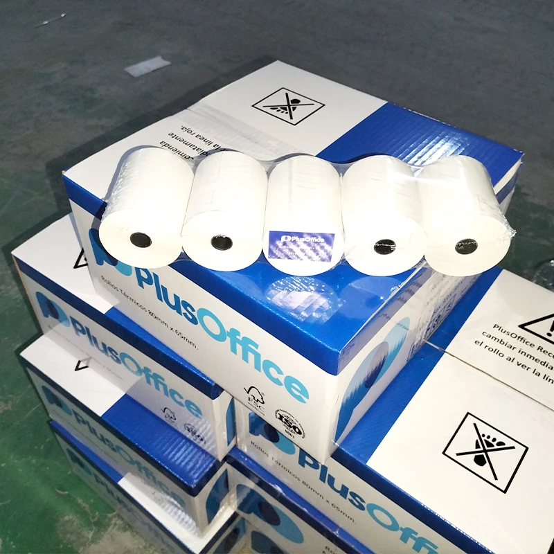 80*80 Atm Printed Cash Pos Receipt Register Paper With 80X80Mm Thermal Paper Roll