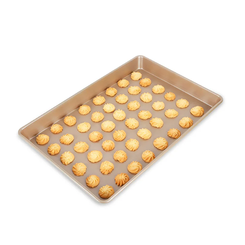 CHEFMADE Aluminuted Steel Non Stick Coating Champagne Gold Deep Rectangle Baking Tray For Long Baking In The Oven