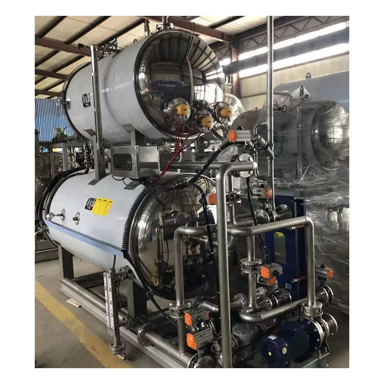 
Fully Automatic Steam Water Spray Glass Bottle Tin Can Food Retort Autoclave Sterilizer 