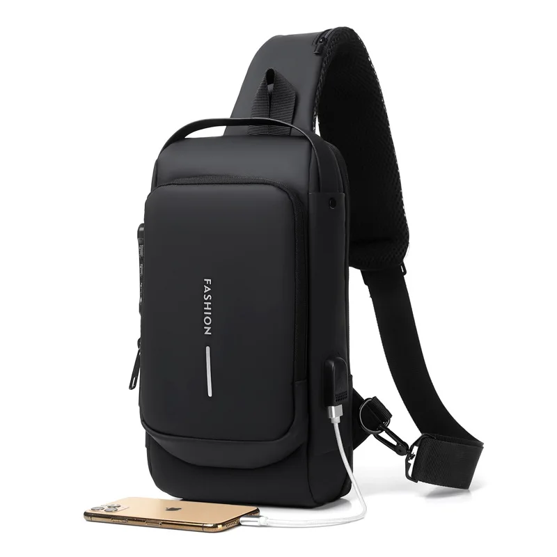 Japan Style PU Designer Tactical Shoulder Messenger Chest Bags Crossbody Sling Bag for Men