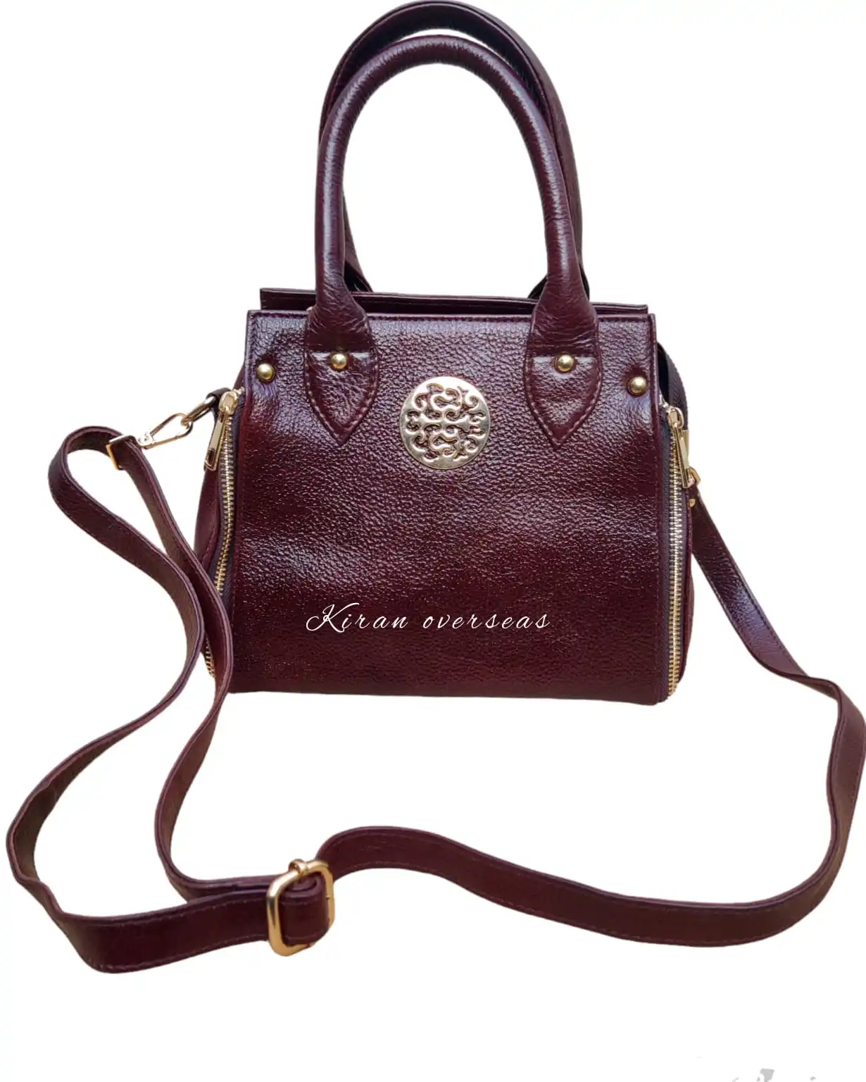 Cowhide Chocolate Brown Waterproof Crocodile & Grain Pattern Genuine Leather Handbag for Women - Customized For Wholesalers