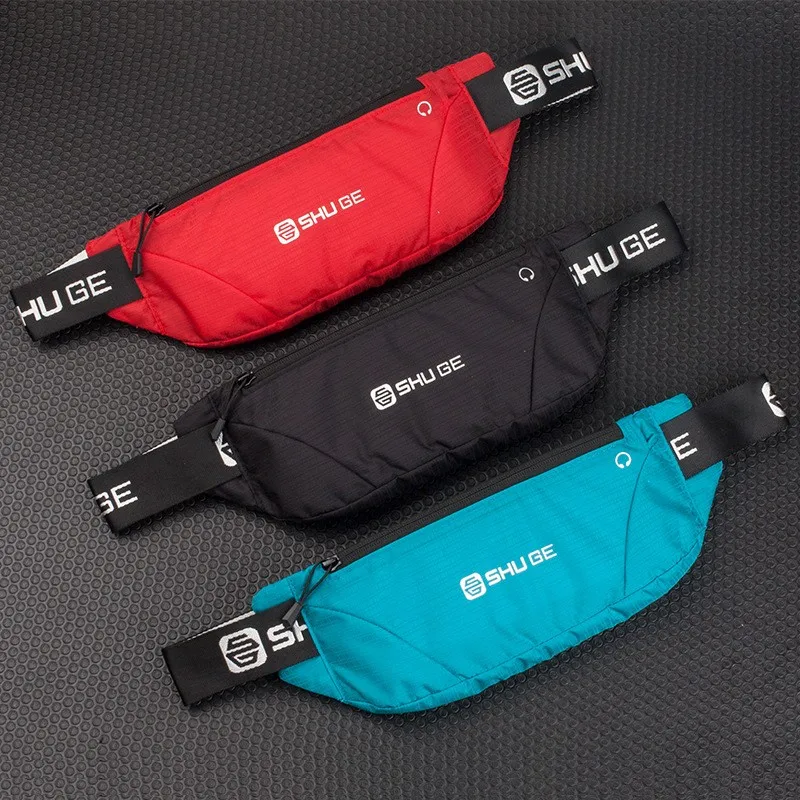 Nylon Waterproof Waist Bag Outdoor Sports Fitness Equipment Bag Multifunctional Large Capacity Mobile Phone Waist Bag for Sport