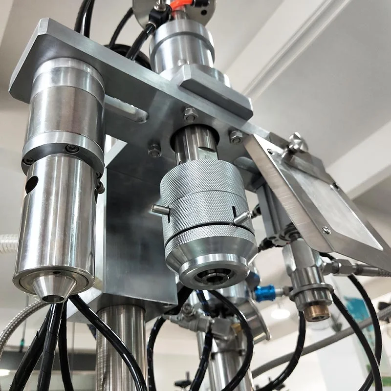 Professional 3 In 1 Aerosol Equipment Semi-automatic Filling Sealing and Inflation Machine For Aerosol Spray Cans