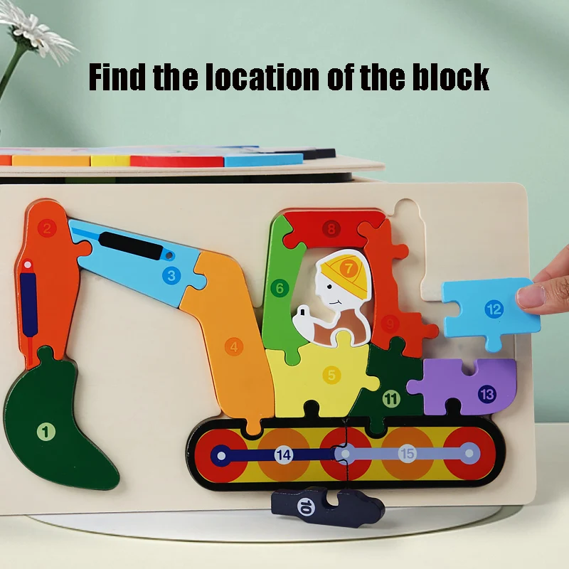 Custom Factory Direct 3D Puzzles Educational Toys Kids Animals Wooden Jigsaw Puzzles For Children