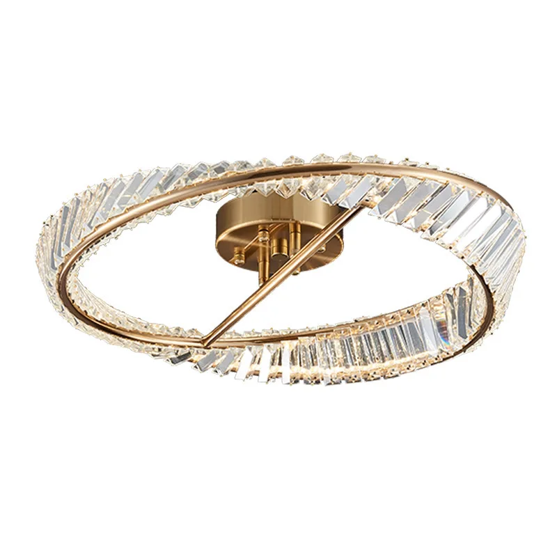 Итальянский роскошный хрустальный потолочный светильник минималистичные Круглые лампы в стиле постмодерн для гостиной и спальни