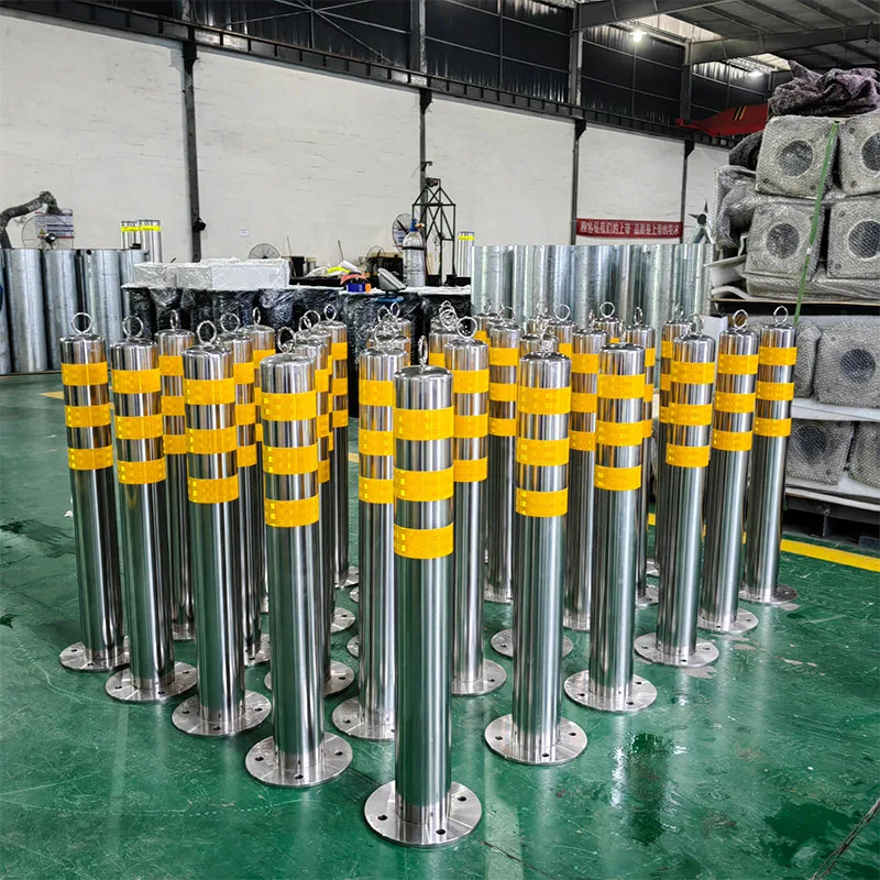 Traffic Warning Barrier Outdoor Parking Barricade Cover Warning Post Stainless Steel Bollard