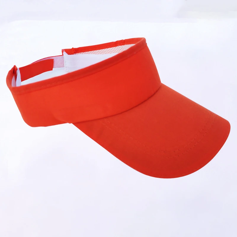 Custom No Top Sunvisor Protection Tennis Solid Color Sport Visor Caps Golf Hats