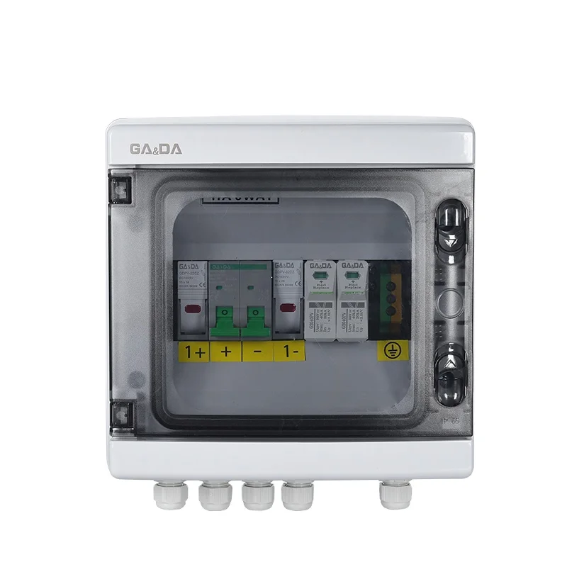 IP65 Plastic PV Combiner Box 1 In 1 Out Waterproof 500V Solar DC 2 String 500V Junction Box 4 Input 1 Output