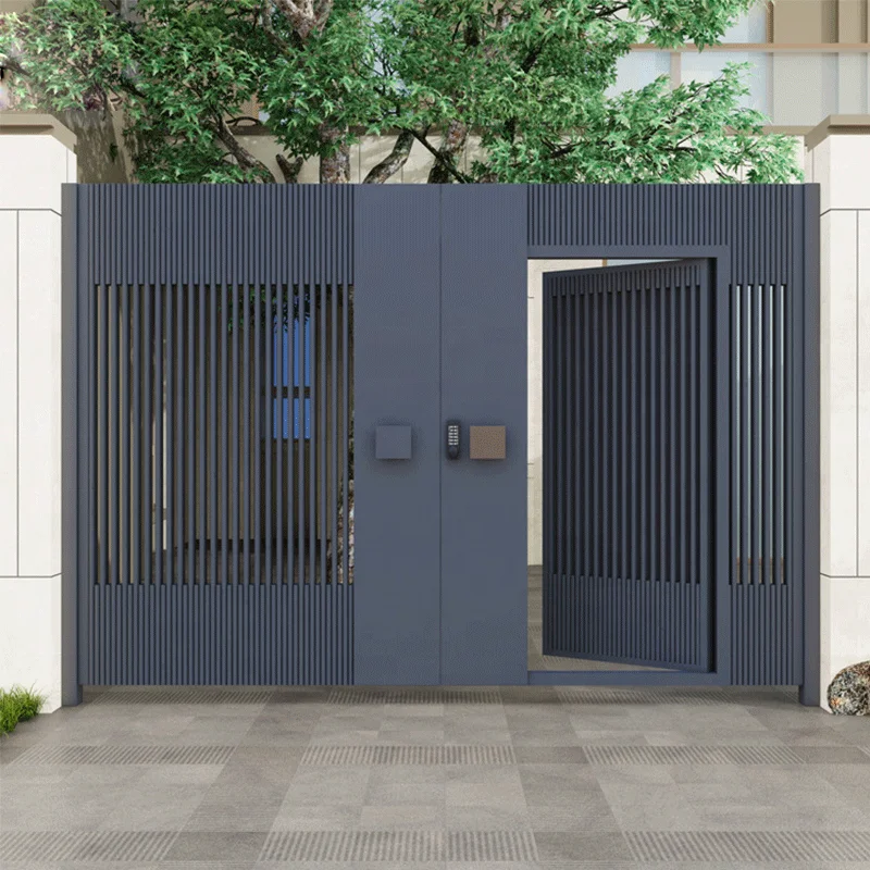 New Model Powder Coated Black Aluminum Single Gate Sidewalk Gate Nice Looking Swing Gate Aluminum FenceGate