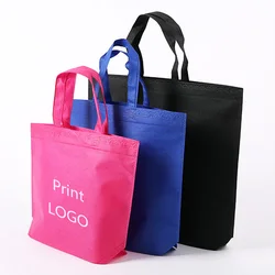 Factory price wholesale and retail promotion Custom LOGO reusable advertising tote bag non-woven eco friendly gift shopping bag