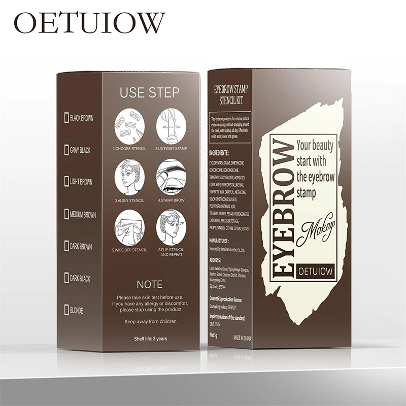 Lazy Quick Seal Sculpting Set Eyebrow Printing Eyebrow Enhancer Powder Highlighter Brow Tools Lash Tint With Eyebrow Stencils