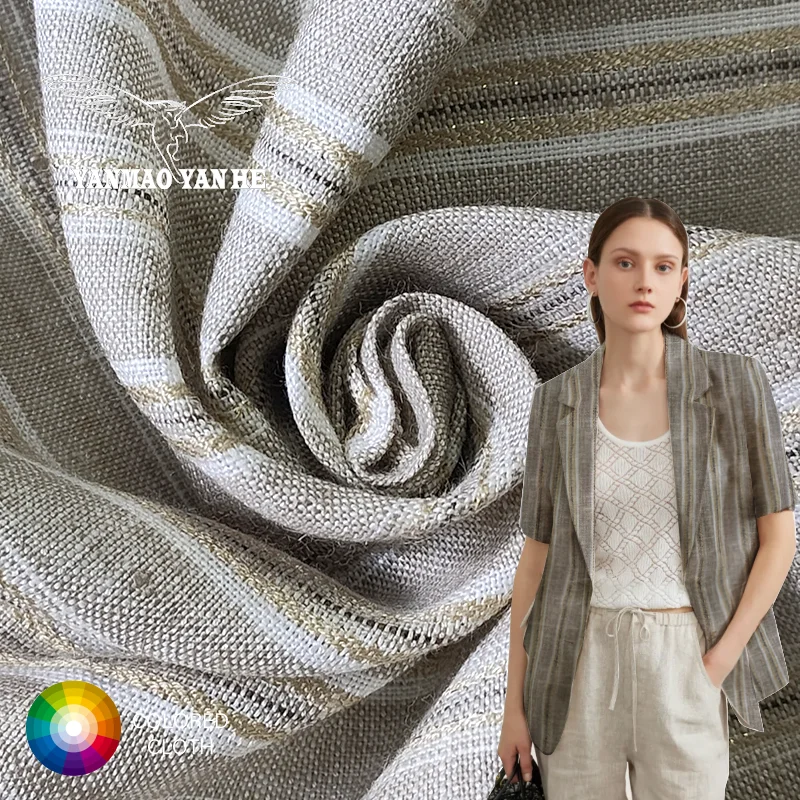 YanMao QAFA 170GSM тканая ткань из переработанного нейлона/льна Экологически чистая для растений Tela одежды домашний текстиль