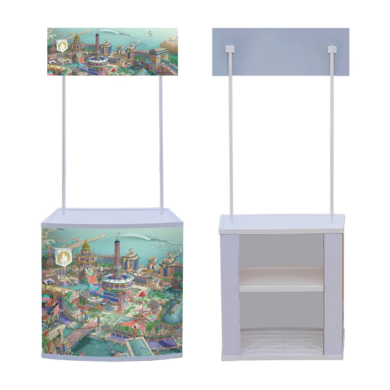 High Quality PP/ABS Material Display Table Supermarket Counter for Advertising Promotion Competitive Wholesale Price