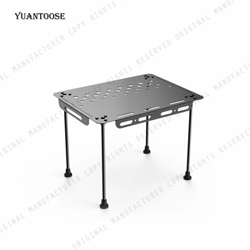 Multifunctional Outdoor Foldable Aluminum Camping Splice Table With Side Hanging Hole Design
