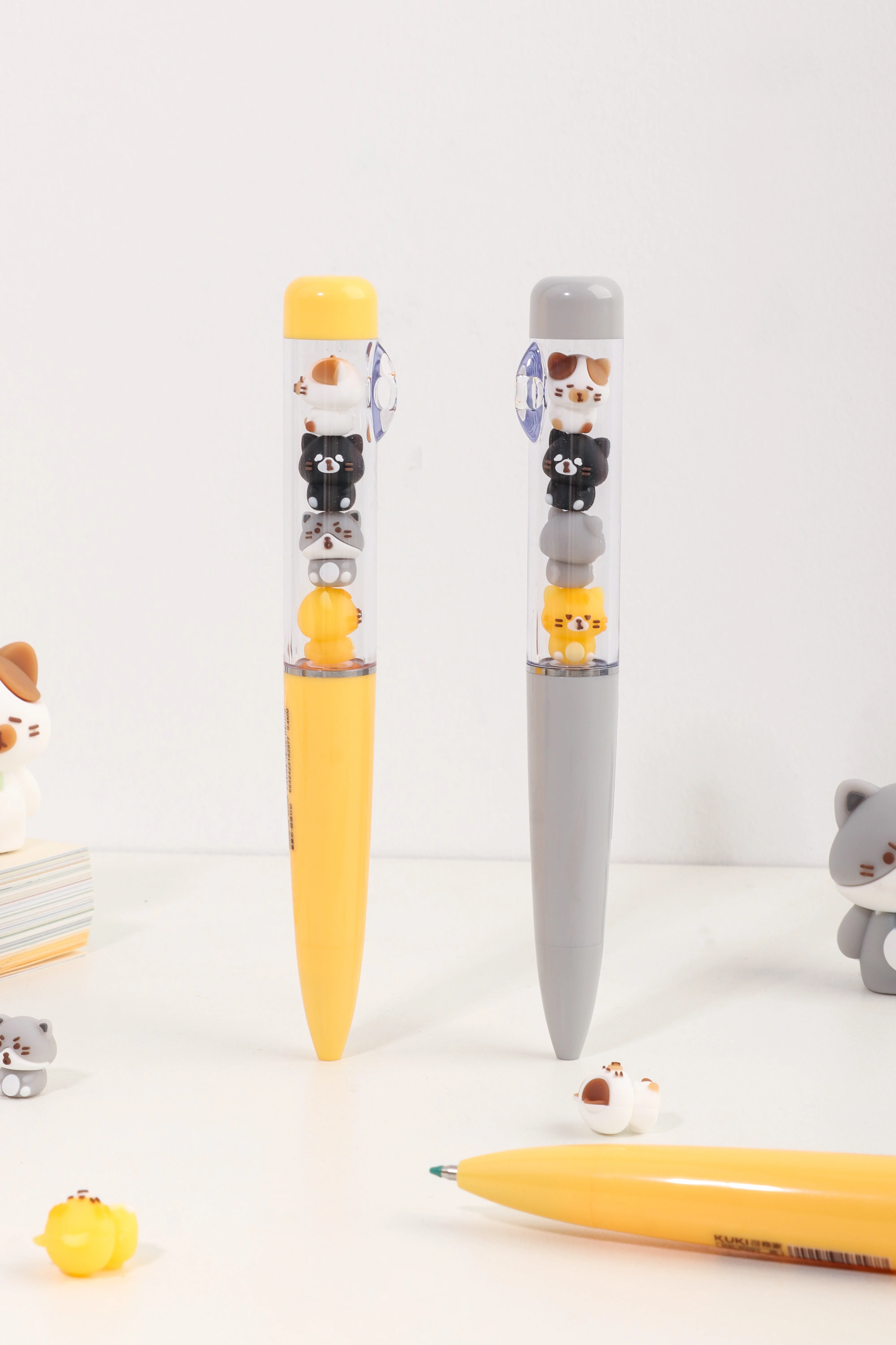 2024 New cat Creative Pressing Pen  Cartoon Signature Pen Student Stationery Simple Shape Gel Pen Black papeleria kawaii