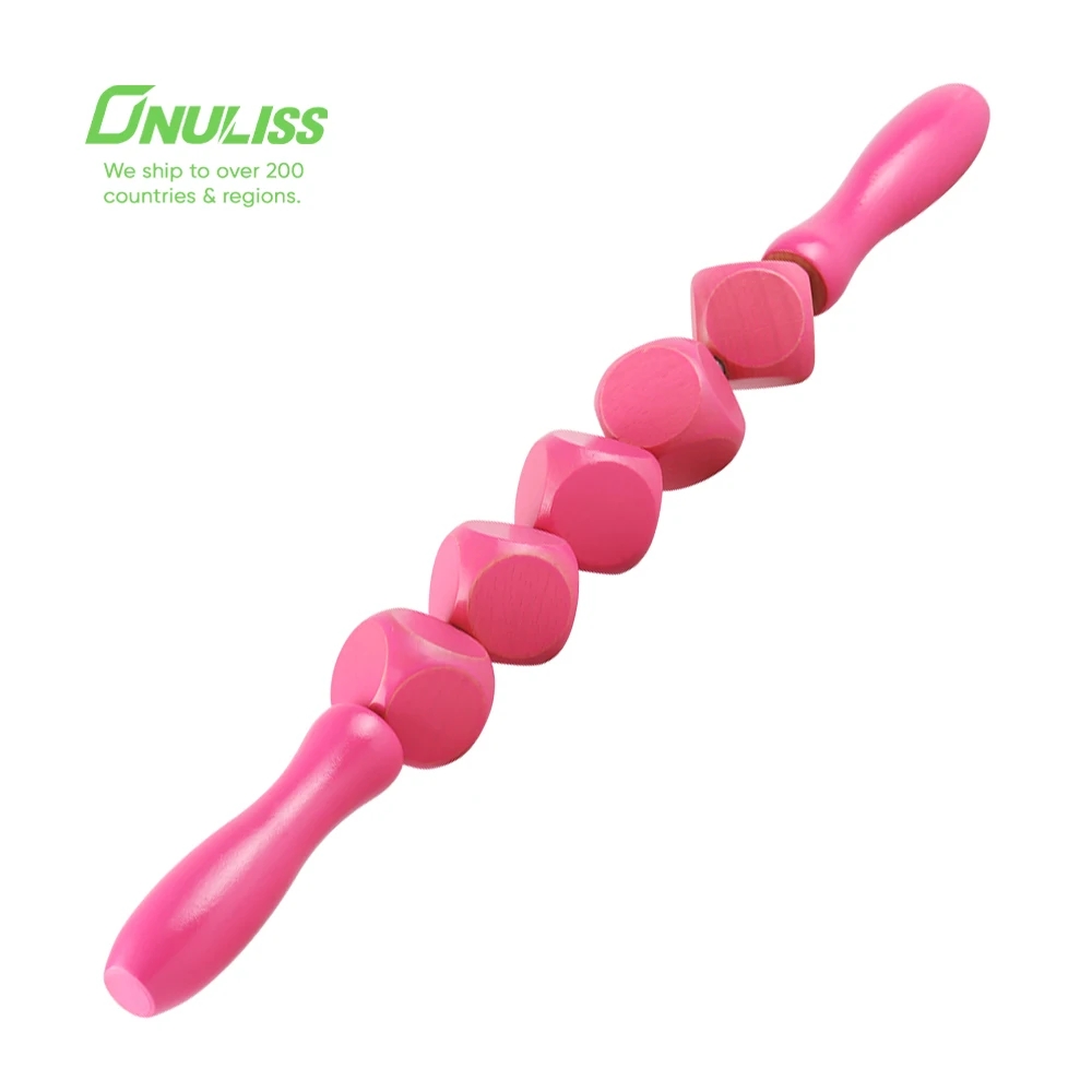 Anti Cellulite Massager Roller Body Sculpting Tools Massager Maderotherapy Pink Wood Therapy Tools Set