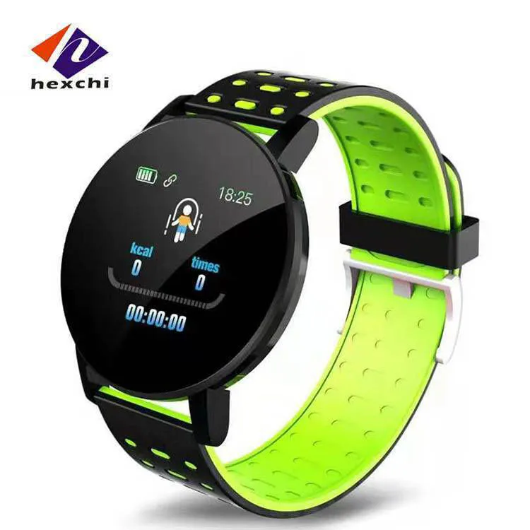 119 Plus Smart Watch Multifunctional Health Monitoring Waterproof Fashion Sports Heart Rate Monitor Smart Watch for Running