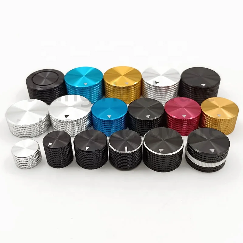 High Quality Metal Aluminum Encoder Switch Volume Control Knob fit for Spline Teeth D Shaft