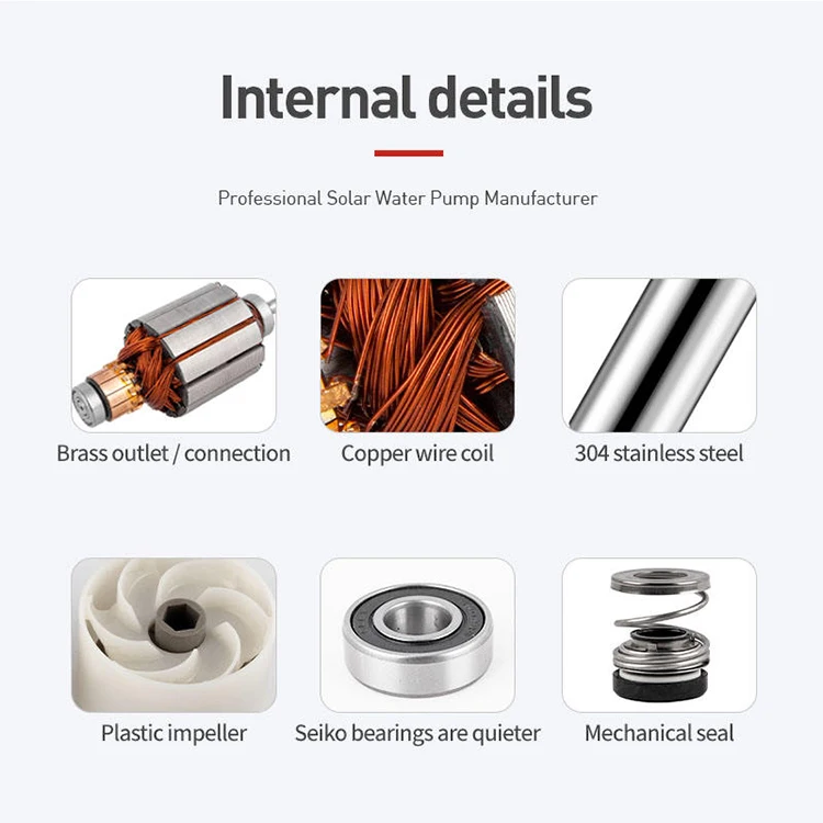 2023 Zheming 12V 0.3HP Solar Powered Water Pump Deep Well With 3Inch Outlet Solar Water Pump