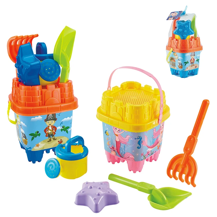 Source Factory Good Quality Product Kids Plastic Sand Bucket Beach Toy