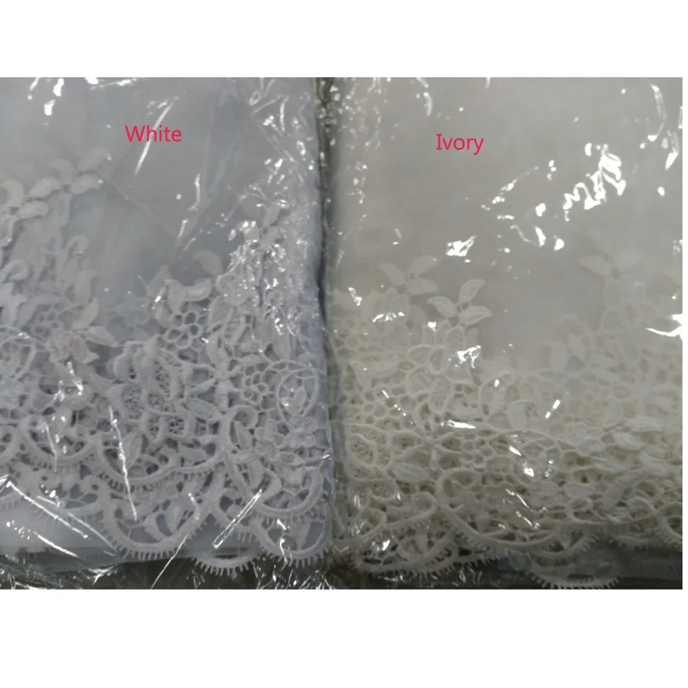 S3541F   New New White Water Soluble Lace Wedding Dress Veil Manufacturer 3m Wedding Soft Yarn