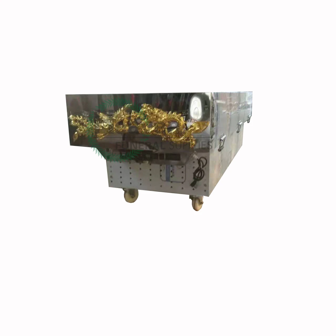 Hot selling funeral transparent cover mortuary freezer air conditioned coffin for body display