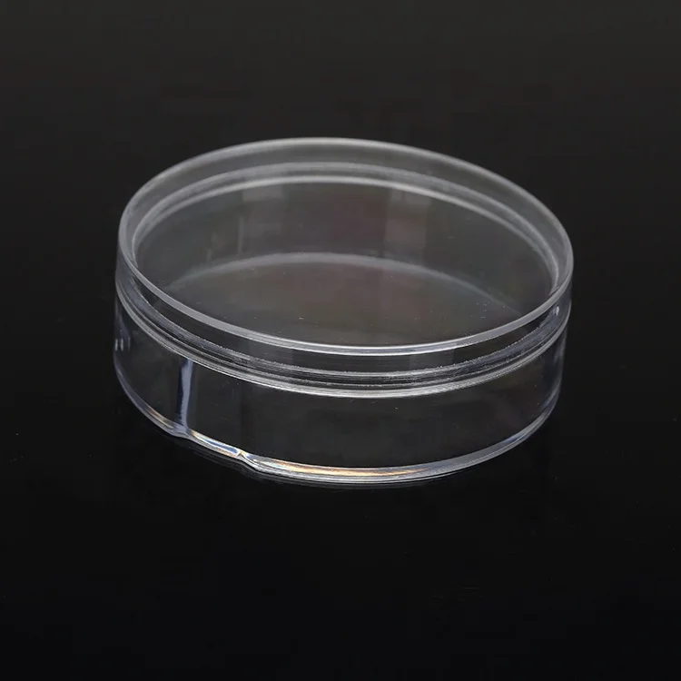 Round Clear Plastic Money Box Coin Storage Container for Coins