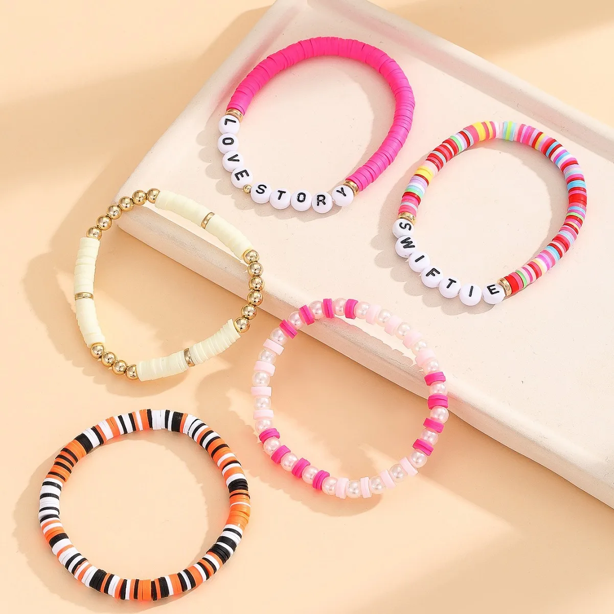 Hot Selling Soft Ceramic Bracelet Bohemian Style Bead Colorful Baita Set