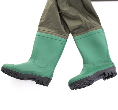 High Quality Nylon Breathable Fabric Chest Wader 100% Waterproof Fly Fishing Wader With Boots