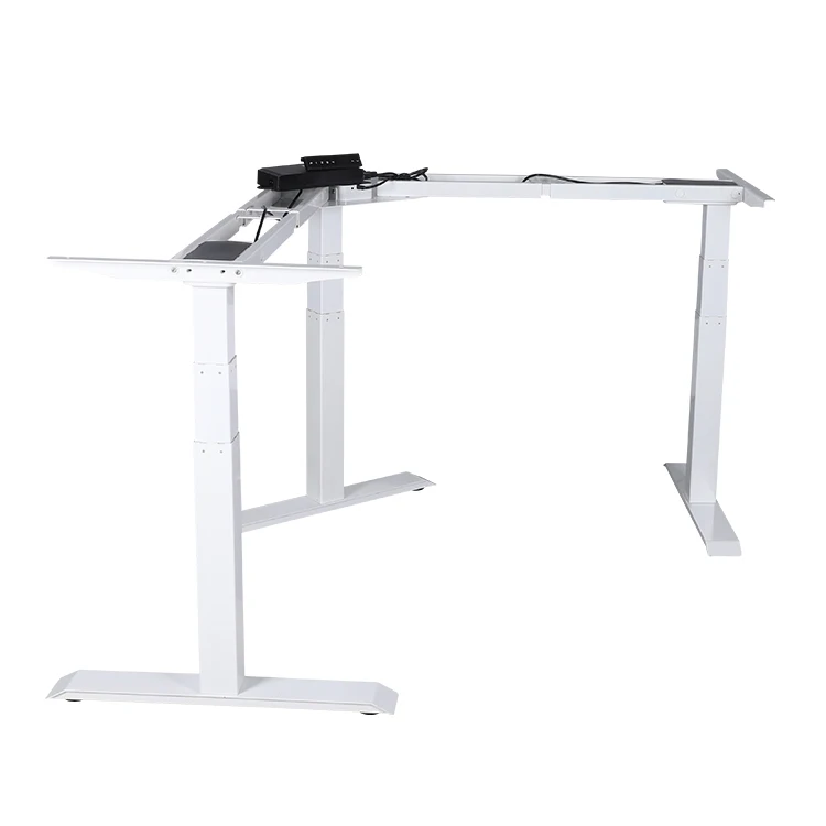 Colorful L Triple Motor Adjustable Desk Ergonomic Standing Office Lift Table Workstation Table Office Furniture