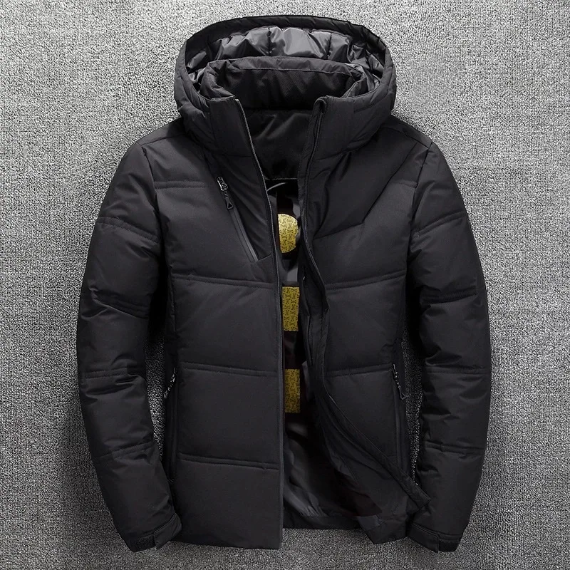 Hot Sale New Arrival Men Short Coat Korean Style Winter Warm Thicker Puffer Jacket Casual Solid Hooded Coat